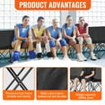 thumbnail image 4 of VEVOR 8 Seat Portable Folding Sport Bench Outdoor Camping Chair with Carry Bag, 4 of 9
