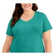 thumbnail image 2 of ID Ideology Plus Size Rapidry V Neck Performance T-Shirt Tropical Surf 1X, 2 of 3