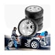thumbnail image 5 of Adecuado para adaptador Raytheon de 17 mm, neumático de carro de carrera plano 1/8 RC, negro + azul, 5 of 5