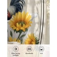 thumbnail image 6 of Sheer Curtains 108 Inches Long 2 Panels Set for Living Room, Bathing Roosters Semi Sheer Curtains for Windows, Farmhouse Sunflower Vintage Burlap Voile Window Treatments Rod Pocket Curtain, 6 of 7