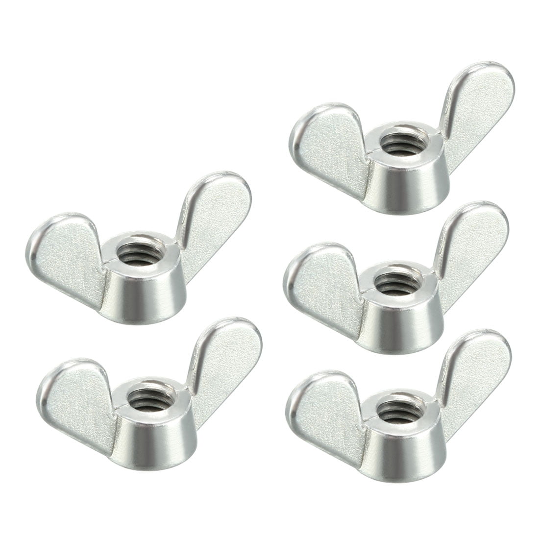 uxcell M5 Thread 0.8mm Pitch 304 Stainless Steel Wingnut Butterfly Nut 15pcs