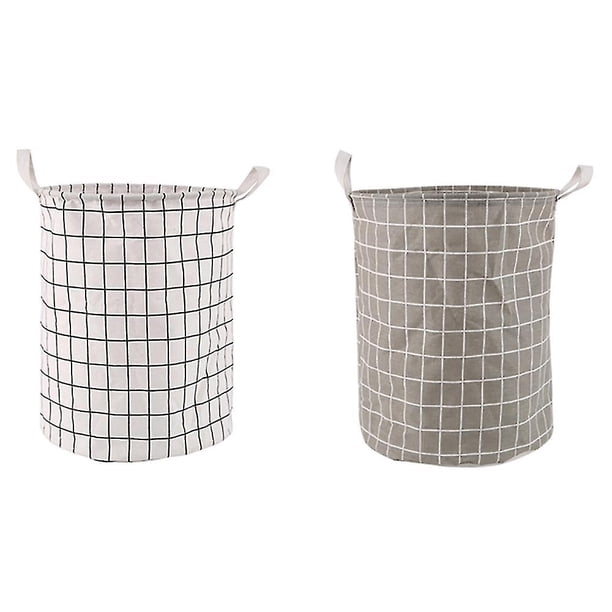 Cesta para la colada independiente con asa, cesto para la colada de capacidad plegable, perfecto como organizador de juguetes, libros, 2 uds.