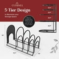 thumbnail image 7 of Cuisinel 5-Tier Pan Rack Silicone Coated Cookware Organizer for Cast Iron Skillets & Pots, 15.7" Black, 7 of 7