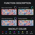 thumbnail image 5 of Watercolor Mosaic Tiles RGB Gaming Mouse Pad Large Keyboard Mat Rubber Base 13 Light Modes, 5 of 6