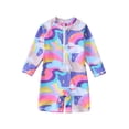 thumbnail image 3 of Girl Rash Guard Swimsuits Sun Protection Long Sleeve Hawaiian Ruffle Kids Bathing Suits 5-6 Years, 3 of 8
