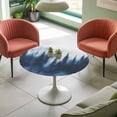 thumbnail image 4 of Ombre Blue Trees Forest Elastic Fitted Round Table Cover Watercolor Art Waterproof Outdoor Tablecloth for Holiday Party, Picnic, Patio & Dining Fits Tables Up to 55"-60", 4 of 8