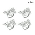 thumbnail image 3 of Servilleteros Anillos, 4uds 34,5mm Interior Diámetro Aleación Mariposa Servilletas Hebillas para Mesa Decoraciones Comida Vacaciones Fiesta Bricolaje, Plata Tono, 3 of 5