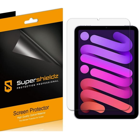 (3 Pack) Supershieldz Designed for iPad Mini 7 (7th Generation 2024, A17 Pro) / iPad Mini 6 (6th Generation, 2021) 8.3-Inch Screen Protector, High Definition Clear Shield (PET)