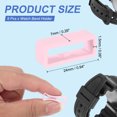 thumbnail image 2 of Uxcell Watch Band Holder Loop, Universal Silicone Watch Replacement Band Strap Keeper Parts for Smart Sport Light Pink 22 mm, 2 of 7
