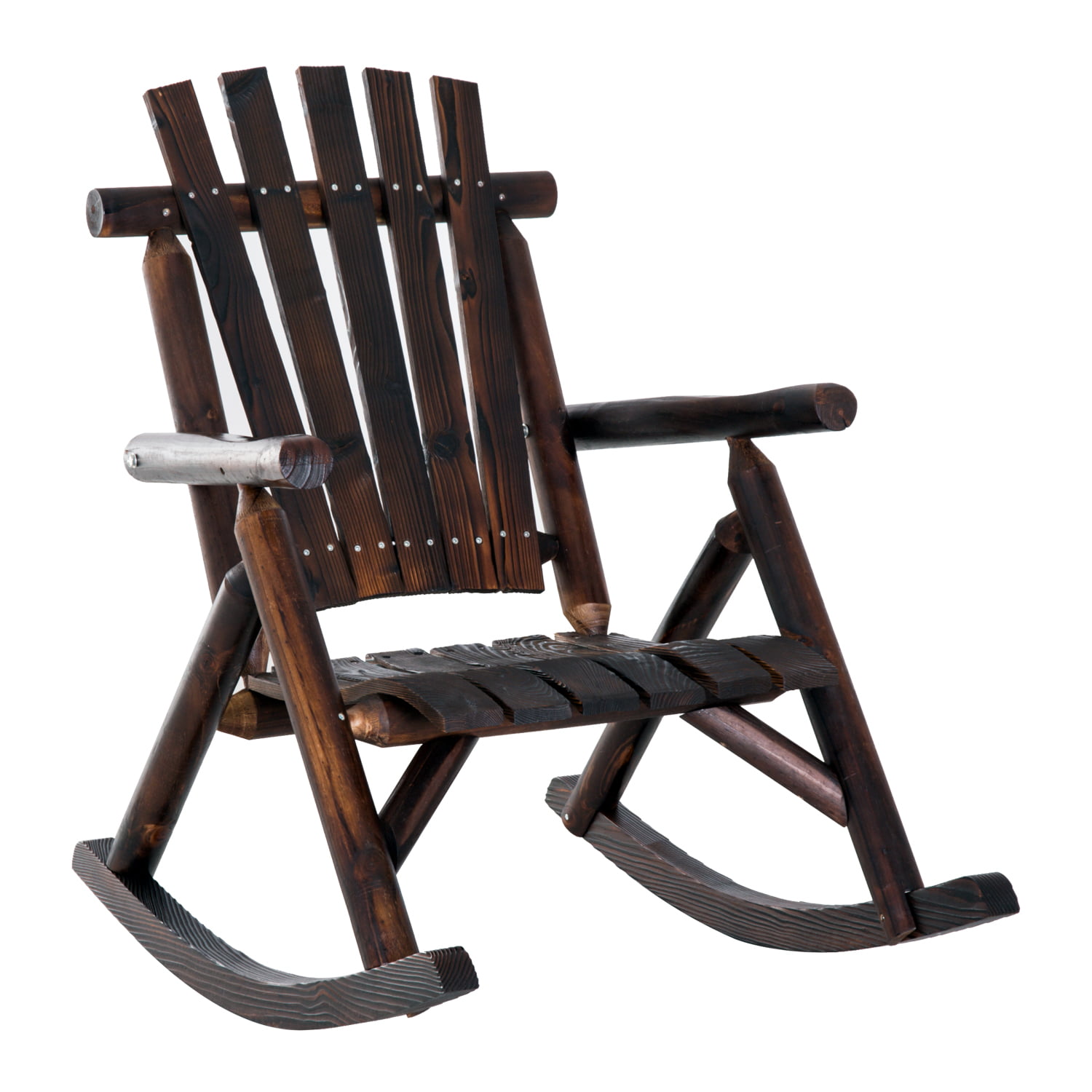Weather Resistant by Mainstays Black Color Details about   Outdoor Wood Porch Rocking Chair 