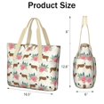 thumbnail image 3 of Tote Bag for Women - Saint Bernard Dog Breed and Flower Floral Shoulder Bag - Large Utility Work Duffle Bag with Zipper Handbag for Travel, Work, Sprots, 3 of 5