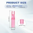 thumbnail image 2 of Uxcell Archery Arrows Nocks 6.2mm, Plastic Insert Arrow Nock Replacement Arrow Tails for Shooting Compound Recurve Transparent Pink, 2 of 7