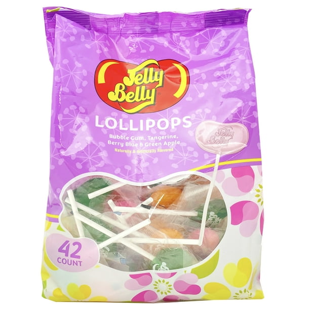 Adams & Brooks Easter Candy Jelly Belly Lollipops, Individually Wrapped