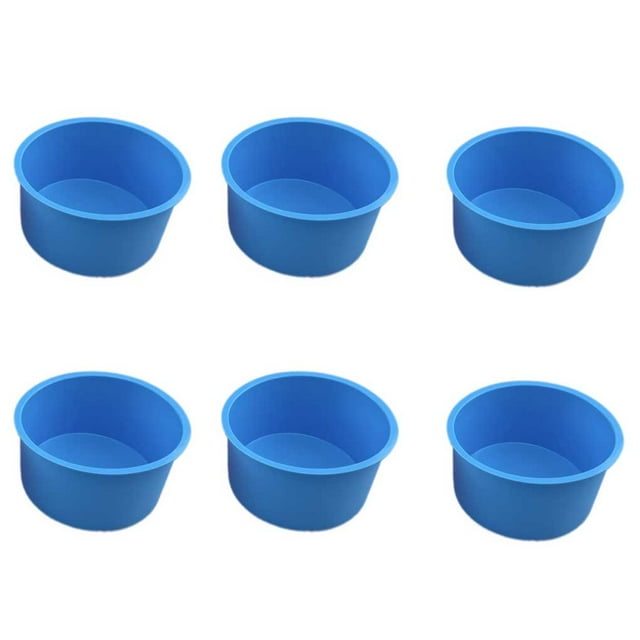 Dalazy Moule à Gâteau 6 Pcs Résistant à la Chaleur Rond DIY 4 Pouces Accessoires de Pâtisserie Couleur Aléatoire