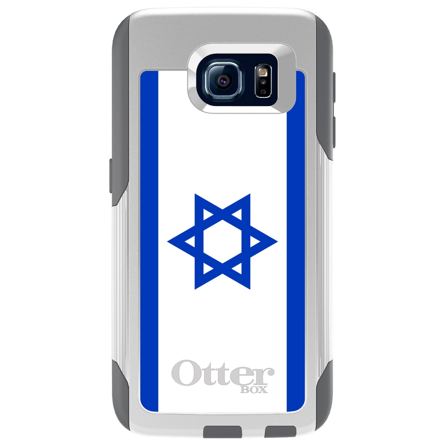 DistinctInk Custom White OtterBox Commuter Series Case for Samsung Galaxy S6...