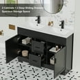 thumbnail image 5 of Eclife 48" Black Double Sink Bathroom Vanity With Resin Countertop, Faucet, 5 of 11