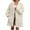 White, variant on Tnhcen Women's Winter Hooded Zip-Up Sleepwear Jacket - Plus Size Lazy Loungewear with Two Big Pockets Women's Pajamas Free Size