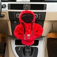thumbnail image 2 of Housse de Pommeau de Levier de Vitesse Automobile de Noël Housse de Capuche Rouge Père Noël, 2 of 9