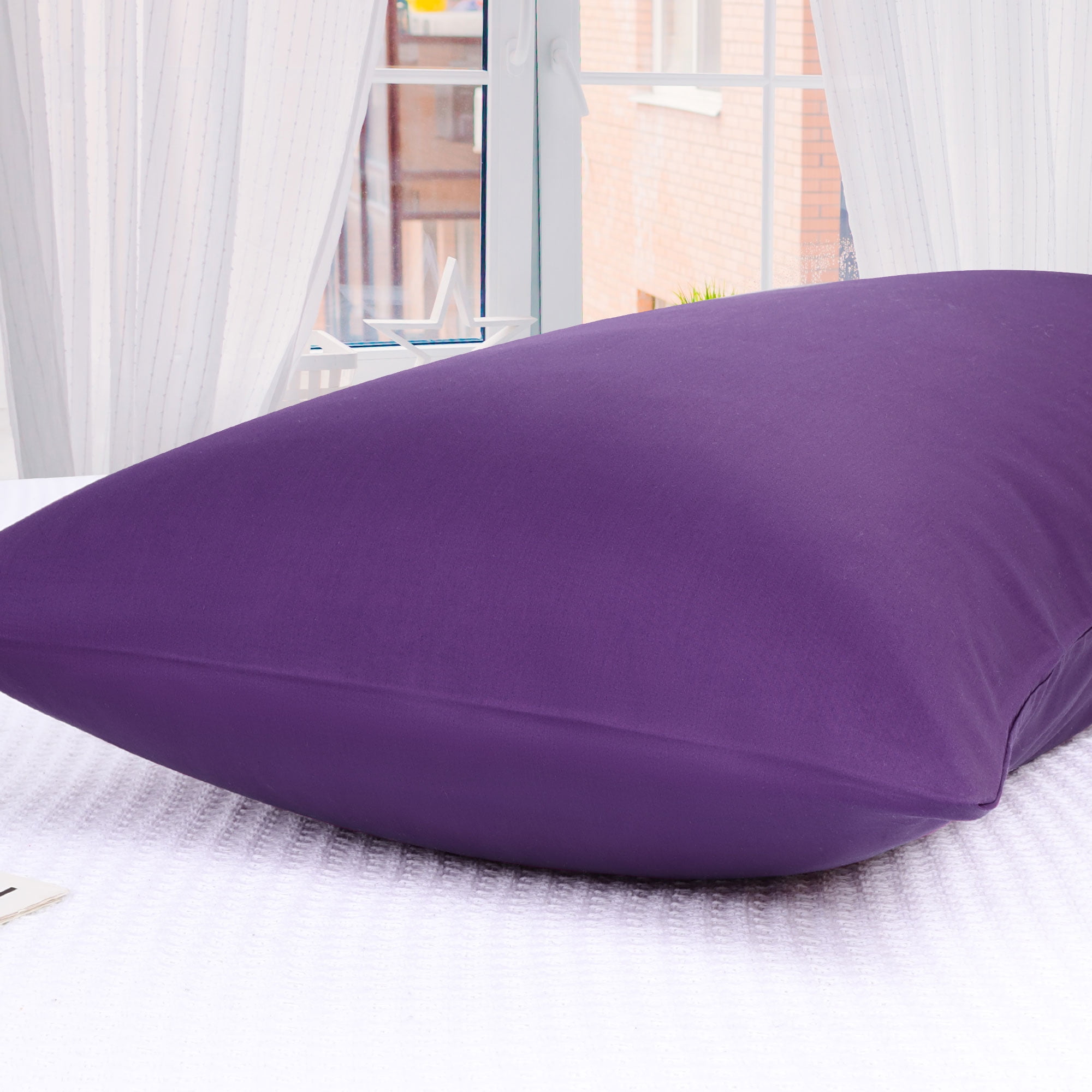 Unique Bargains Cotton Body Pillowcase Breathable Envelope Grape 20"x48"
