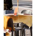 thumbnail image 5 of Fsddascl Red Blue Brown Outdoor Tablecloth - 54x54 Inch Square Dining Table Cover, Modern Abstract Middle Century Art Waterproof Outdoor Table Cloth with Umbrella Hole & Zipper for Picnic/Patio, 5 of 7