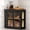 Black, variant on Bamboo Corner Bread Box for Kitchen Countertop, 2 Tier Bread Storage for Homemade Bread with Acrylic Door, Large Kitchen Counter Storage Bread Bin