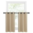 thumbnail image 6 of NICETOWN Blackout Curtains for Kitchen, Room Darkening Thermal Insulated Curtains Small Bathroom Window Curtain Tiers Privacy Grommet Curtain Treatment, 42"x36", Biscotti Beige, 2 Panels, 6 of 7