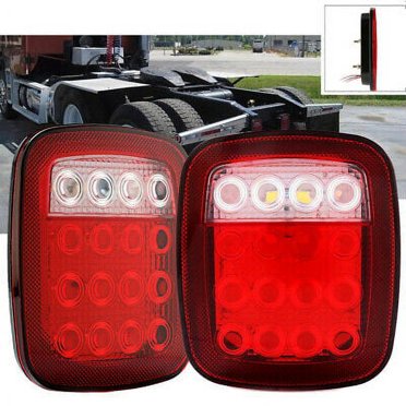 2x Stop Turn Tail Brake Backup 16 LED Marker Light Trailer For Jeep 2x Stop Turn Tail Brake Backup 16 LED Marker Light Trailer For Jeep