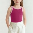 thumbnail image 4 of Kids Solid Color Tank Top Boys Girls Cotton Crew Neck Sleeveless Workout Vest Summer Loose Fit Undershirts Breathable Lightweight T Shirt Comfy Tops Casual Clothes Purple 7-8 Years, 4 of 6