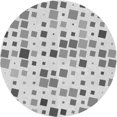 thumbnail image 1 of Ahgly Company Tapis Rond Lavable en Machine Intérieur Transitionnel Gris, 3 Pieds Rond, 1 of 7