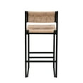 thumbnail image 4 of Tcbosik Set of 2 Paper Rope Weave Bar Stools, Counter Height Bar Chairs with Back for Kichen Island, Bar & Counter, Honey, 4 of 10