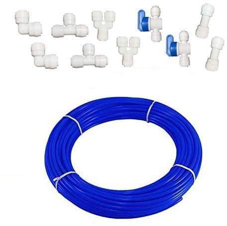 10pcs 1/4" Tube 90° Elbow Quick Connect for Reverse Osmosis Water Fittings 