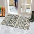 thumbnail image 2 of Farmhouse-Style Absorbent Boho Small Rug - 30x17 Non-Slip Black/White Geometric Throw Rug Door Mat for Living Room Bedroom Kitchen or Entryway, 2 of 6