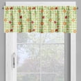 thumbnail image 4 of Ambesonne Summer Valance & Curtain, Ladybugs Flowers Leaves, 55"x24", Lime Green Orange Red, 4 of 7