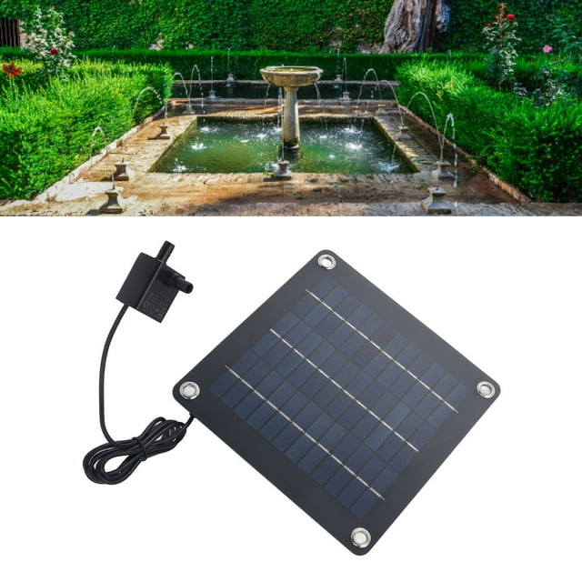 20W Solar Panel Kit, DC12V 240L/H Rate Solar Water Fountain Pump Efficient for Garden