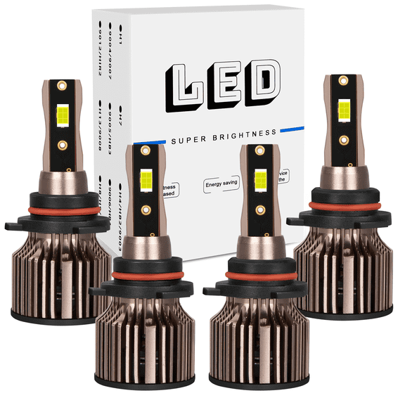 9005 High 9006 Low Beam For GMC Sierra 2500 HD 2001-2006 LED Headlight Bulbs White 4pcs