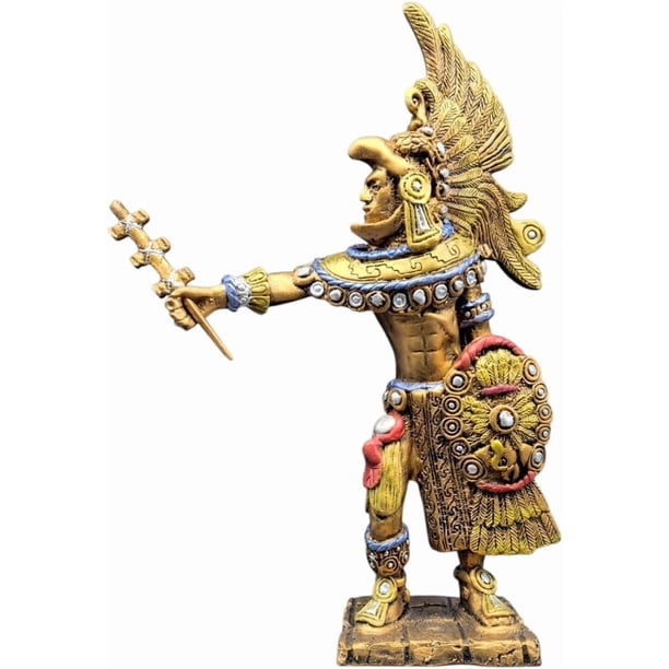 MORIN Imágenes | Caballero Guerrero con Escultura Águila| 39 cm | (Guerrero Águila Dorada)