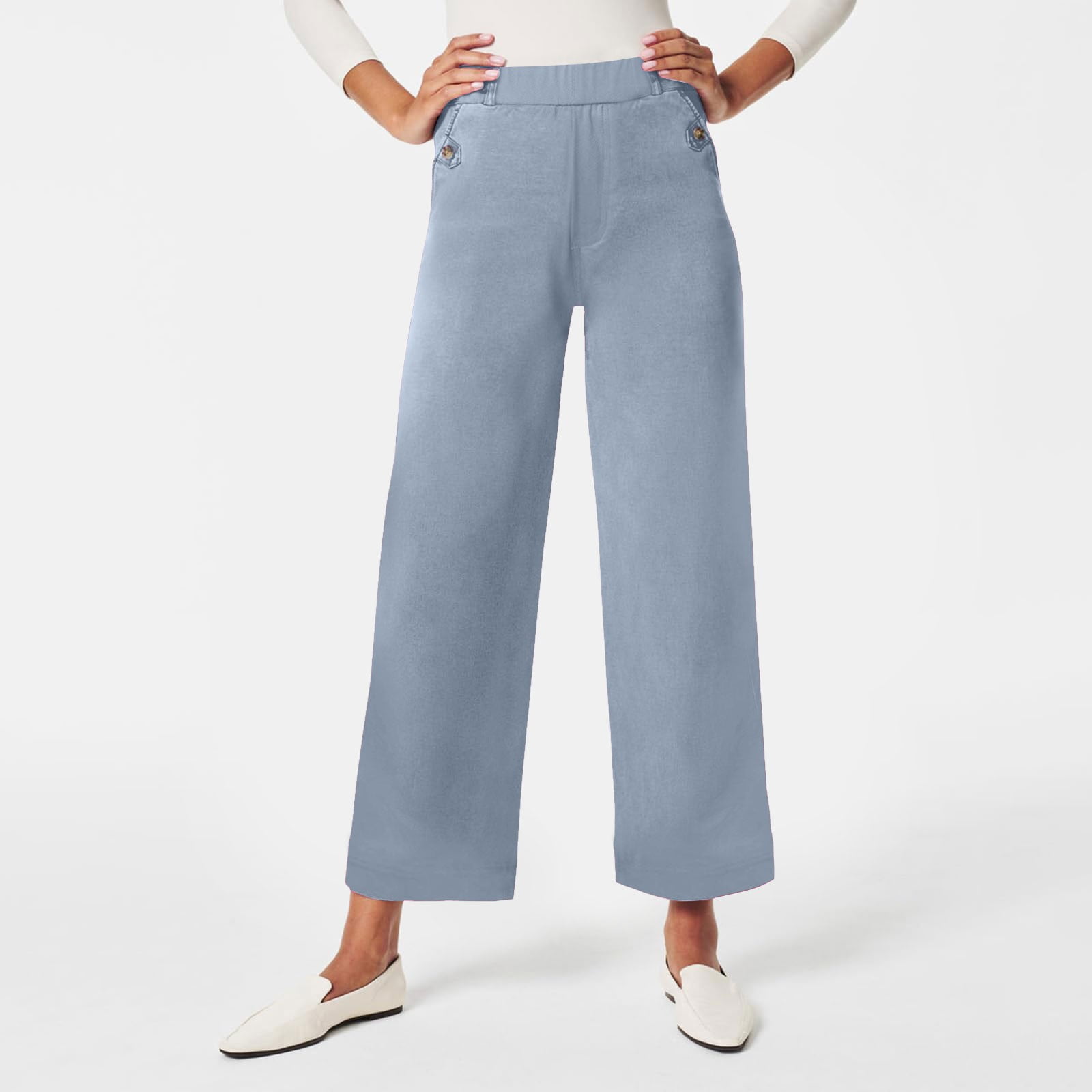 Usar Pantalones Anchos Pantalones Tobilleros Para Bajitas 10