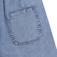 thumbnail image 5 of NIPAXO Boys Denim Shorts Elastic Waistband Washed Cotton Mid-Wash Relaxed Fit Jean Casual Seam Pocket Bottoms for Toddler Little Boys Age 4-5 Years Light Blue, 5 of 6
