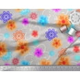 thumbnail image 2 of Soimoi Tissu en Coton Imprimé Floral Artistique au Mètre 42 Pouces de Large, 2 of 3