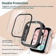 thumbnail image 2 of [2 Packs] Case Compatible with Apple Watch Series 3/2/1 42mm with Built-in Tempered Glass Screen Protector, Bling Crystal Diamond Face Cover for Women, 2 of 4