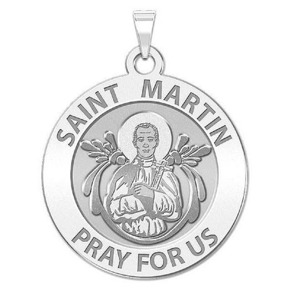 Picturesongold.Com Saint Martin De Porres Religious Medal Female Adult- 1 x 1 inch -Sterling Silver