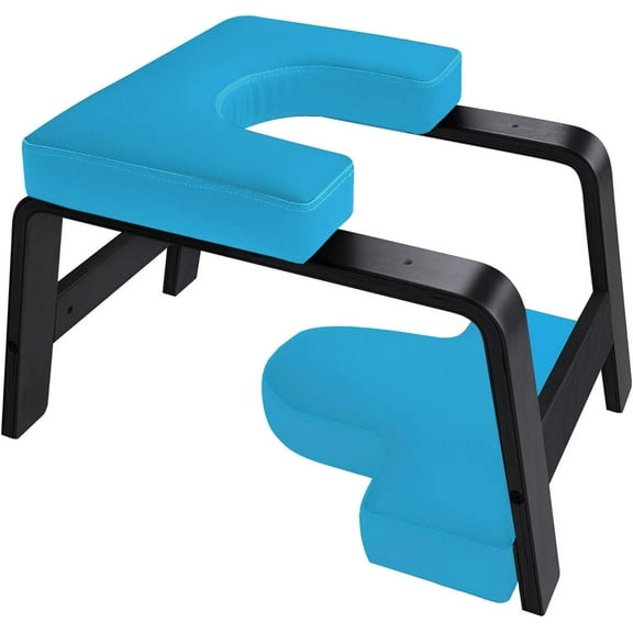 Flex Head Stand Bench - Yoga Inversion Stool for Safe Handstands, Strength Training, and Yoga Poses - 300 lb Capacity, Solid Frame with no Assembly Needed. Includes Nesting Cushion