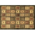 thumbnail image 1 of Ahgly Company Indoor Rectangle Abstract Brown Modern Area Rugs, 5' x 7', 1 of 4