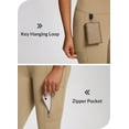 thumbnail image 4 of BALEAF Women's Fleece Lined Leggings Waterproof Winter Hiking Pants Thermal Running Tights Zipper Pockets High Waisted Cold Weather Brown Large, 4 of 7