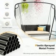 thumbnail image 6 of Costway Outdoor Metal Swing Frame Sturdy A-Shaped Porch Swing Stand with Extra Side Bars, 6 of 10