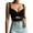 Black, variant on Strap Camisole Tank Top Women's Summer Deep V Neck Vest Kink Elastic Lace Up Sleeveless Halter Top(White M)