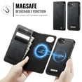 thumbnail image 4 of ELEHOLD Magnetic Detachable Wallet Case for iPhone 16e, Shockproof Faux Leather Stand RFID Card Slots Detachable Mag-Safe Magnetic Case Cover,Removable Back Shell,Black, 4 of 12