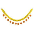 thumbnail image 2 of 5.3 Ft Artificial Marigold Garland - 3 Styles Indian Decoration for Diwali Wedding (Plastic,A), 2 of 5