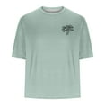 thumbnail image 4 of FITORON Mens Graphic T Shirt, Crew Neck Print Summer Short Sleeve Causal Men's Tees Mint Green, 4 of 4
