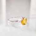 thumbnail image 3 of Hexagon Citrine Ring, 925 Sterling Silver, Women Ring, Natural Citrine, November Birthstone, Christmas, Thanksgiving, Tiny Dainty Ring, CZ Ring, Handmade, Statement Jewelry, Wedding, Anniversary Gift, 3 of 8